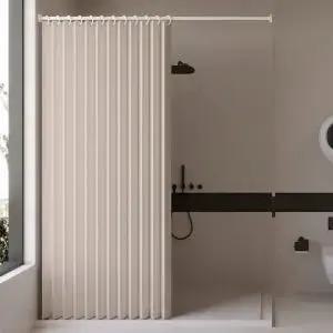 접이식 칸막이커튼 공간분리 폴딩 커튼 베이지 도어가림막 가림막 복도 주