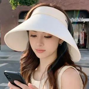 UV 햇빛가리개 여성 챙 넓은 썬캡 모자 자외선차단 바캉스 여름 썬캡 여행