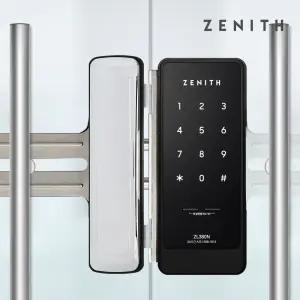 제니스 유리문용 디지털도어락 ZL380N 양문형 상가 강화도어 번호키