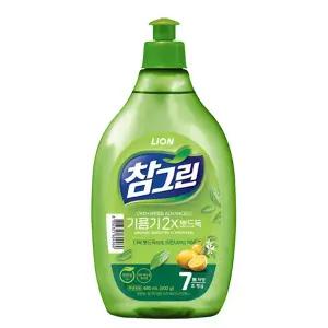 라이온 참그린 기름기 뽀드득 제주유기농녹차 500g (480ml) 주방세제
