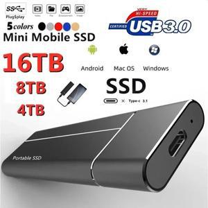 휴대용 1TB 외장 하드 드라이브 2TB 디스크 4TB SSD USB 3.1 노트북PCMAC휴대폰용 2025