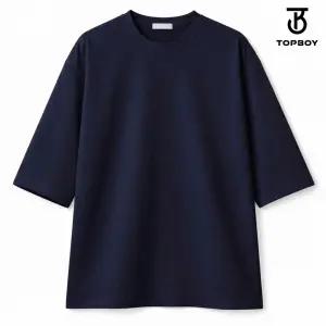 빅사이즈 남자 쿨링 스판 라운드넥 7부 반팔 티셔츠 (LW138)