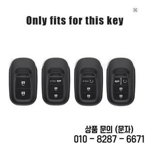 혼다 호환 2022 어코드 시빅 HR V 파일럿 스포츠 SI EX 용 아연 합금+ 가죽 자동차 키 케이스 커버 쉘 액세