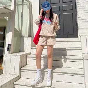 [핑크시슬리] SET/팝레터 방수 스트링 3.5부 트레이닝세트