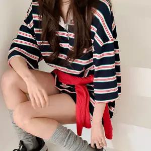 [빅사이즈]이블렛 하큐데 ST 배색 카라 티셔츠 제이스타일