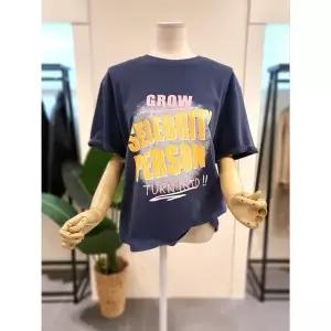 [대구백화점] [미스칸트]피그먼트 반팔 티셔츠 네이비(KETSQ403NA)