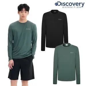 [디스커버리](강남점)[25S/S] 디스커버리 DMRL25051 프레시벤트 남성 절개 긴팔 티셔츠 라운드 긴팔 티...