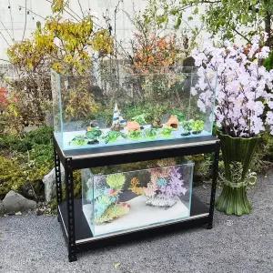 철제 3자 광폭 높이 60cm 가로 90cm 블팩 화이트 900X450X600 어항 선반 받침대 다이 1개