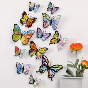 12p 자석부착 입체 나비 포인트 스티커 3d 벽지 데코 아이방 벽장식