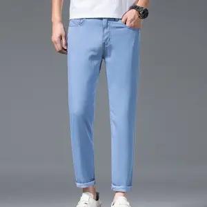 남자 여름 일자핏 청바지 아이스 데님팬츠 소프트 라이트 슬림 스트레이트 9부 KS5