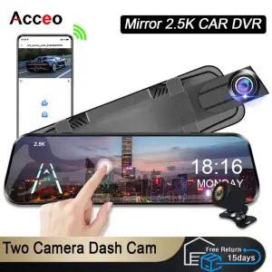 무선미러링 ACCEO 차량용 Dvr 백미러 25K 와이파이 대시 캠 카메라 비디오 녹음기록 Dvrs 브라켓 10인치