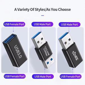 호환 USB 3.0 연장 어댑터 10Gbps 타입 C 여성 커넥터 PC 컴퓨터 전화용 남성에서 플러그 변환기