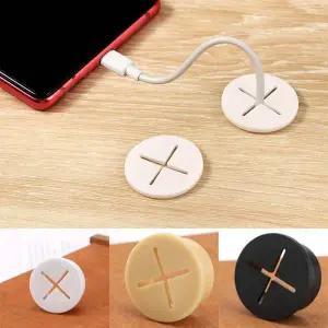 홀캡 실리콘 케이블 구멍 커버 와이어 정리함 가구 책상 고무 20mm 25mm