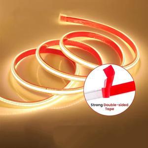 COB LED 스트립 220V 고휘도 유연한 리본 테이프 방 침실 정원 조명용