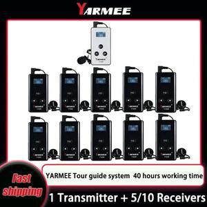 YARMEE 무선 투어 가이드 시스템, 휴대용 송신기 및 마이크 이어폰 포함, 여행용 Umrah Hajj, 5/10 PCs 수
