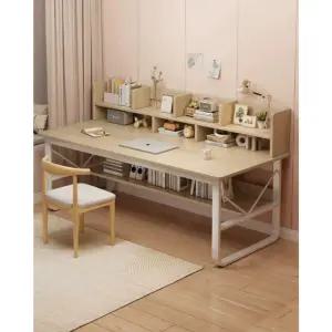 학생용 책상세트 컴퓨터 수납책장 와이드 서재 목재 조립식 데스크 학습테이블