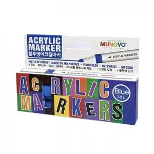 (문교) 아크릴 마카 3본 청 파란색 (36개입) 필기구 컬러마카 문구류