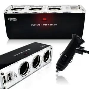 차량용 차량충전기 시거잭충전기 다기능 2포트 3구