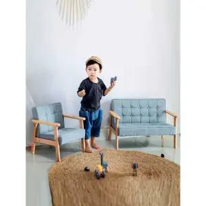 아기 소파 사진촬영 2인 원목 좌석 오크 암체어 1인