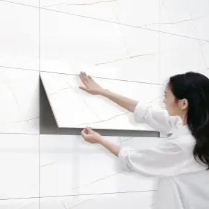 접착식 대리석 타일 셀프 현관 벽지 시공 주방 데코