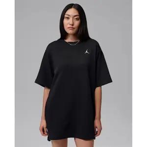 조던 브루클린 플리스 여성 티셔츠 드레스 - 블랙화이트 IF1355-010 416019