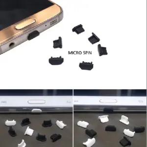 마이크로5핀 실리콘 보호 캡 마개 구형 스마트폰 충전잭 커버 5개 1세트