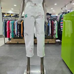 베네통/애플아울렛/백밴딩 프린팅 배기 팬츠 BADPB3631