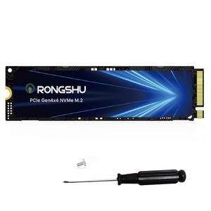 RONGSHU 1TB NVMe SSD M.2 PCIe4.0 4 4세대, 2280 내부 게이밍 SSD, Seq. 읽기 속도 최대 7,400MB/s SLC 캐시 3D NAND TLC 솔리드 스테이트 드라이브 PS5 하이엔드 컴퓨팅 게임과 호환됨