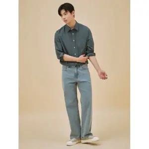 POLHAM 남성) 컴포트 와이드핏 데님 팬츠_PHE3DP1039 103007