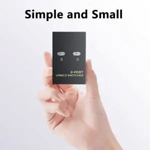 ENVISAOC USB 프린터 공유기 스위치 2 In 1 Out 2 컴퓨터 공유 1 프린터 Udisk 마우스 키보드 케이블 USB2.