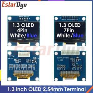 1.3인치 OLED RoHS 모듈 2.54mm 연결 단자 SPI/IIC I2C 통신 흰색/파란색 128X64 1.3