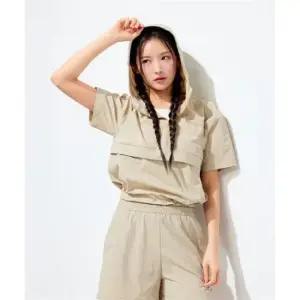 디스커버리익스페디션 프레시벤트 여성 폴튼 트레이닝 반팔 아노락 LBEIGE 467099