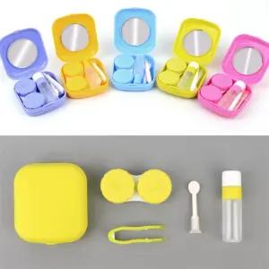 미니거울포함세트 렌즈집게흡착봉사용 트렌드 콘택트렌즈케이스 인기제품 세척액소분보관 휴대용 여행렌즈