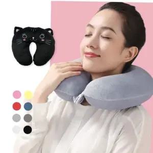 단추있는 사무실 목디스크목베개 장거리 목베개 차량용 이동가능