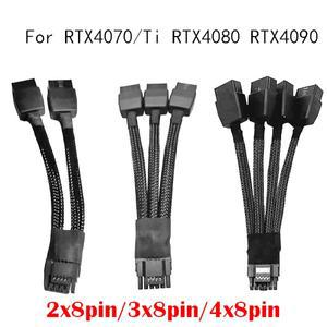 V100 그래픽 카드 케이블 전원 코드 어댑터 RTX4070_RTX4070Ti_RTX4080_RTX4090 40 시리즈용 16핀 ~ 8핀