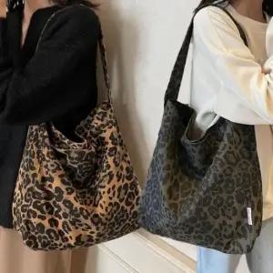 [JED] 여성 백 스웨이드 데일리 레오파드 호피 가방 숄더백