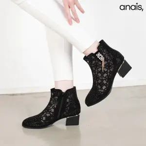 [아나이스] 큐빅 망사 여름 앵클부츠 5cm_26S225