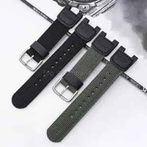 시계줄 호환  카시오 시계 밴드 SGW-100/200 GW-3000B GW-3500B 시리즈 블랙 팔찌 오목 액세서리 12x24mm