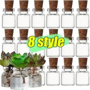 호환  10-50PCS 코르크가 달린 유리병 빈 유리병 공예 예술 약병 투명 소원 병 생일 파티 선