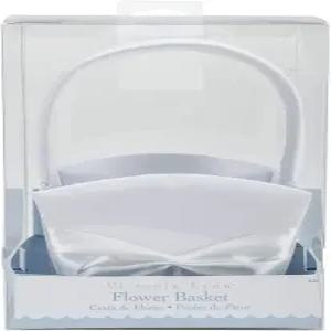 다리스 빅토리아 린 디자인 나만의 꽃바구니 흰색 패딩 새틴 원단과 리본 웨딩 컬러에 맞게 꾸밀 수