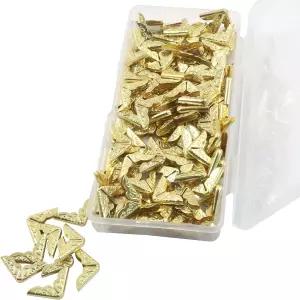 ISDVUY 120 팩 메탈 북 코너 프로텍터 빈티지 골드 커버 사진 앨범 노트북 스크랩북 및 다이어리 장식용