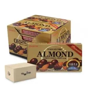 1박스-4통 롯데 아몬드 초코볼 초코간식 46gx10개 (1박스-4통)