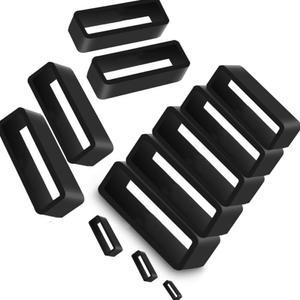 실리콘 고무 시계 밴드 액세서리 거치대 사물함, 블랙 밴드, 스트랩 루프 링, 18mm, 20mm, 22mm, 24mm, 1