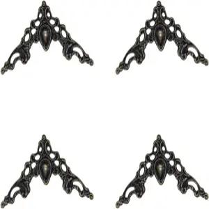 WEAXIO 50pcs 금속 책 코너 커버 장식 - 나무 상자 보석 가구 캐비닛 테이블 가장자리 및 선반용 엣지 가드