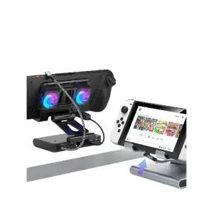 스팀덱 독 스위치 휴대용 확장 플레이 및 게임기 충전거치대 도킹 로그엘라이 허브 충전 기타