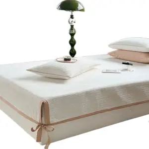 순면 목화솜 40수 누빔 침대 패드 커버 고정밴드 매트리스 사계절