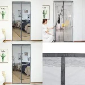 [JED] 현관문방충망 모기장 현관문 기숙사 모기장문 방문 방충망 회색 원룸 부착형모기장 100x200cm