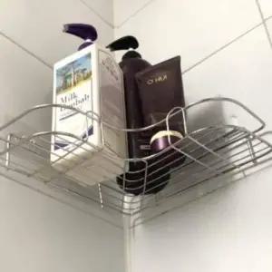 [SBD] 욕실모서리선반 코너선반 스텐레스욕실선반 욕실수납장선반 무타공 스테인레스 욕실코너선반 욕실