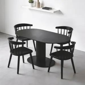 아르코 타원형 안나 1200 4인 식탁세트 의자4개)