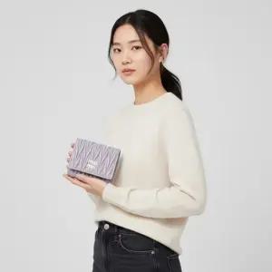 MIU MIU 26SS 스몰 마테라쎄 나파 가죽 지갑 5MH033 AFPP F0230)